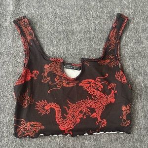 Shein dragon crop top